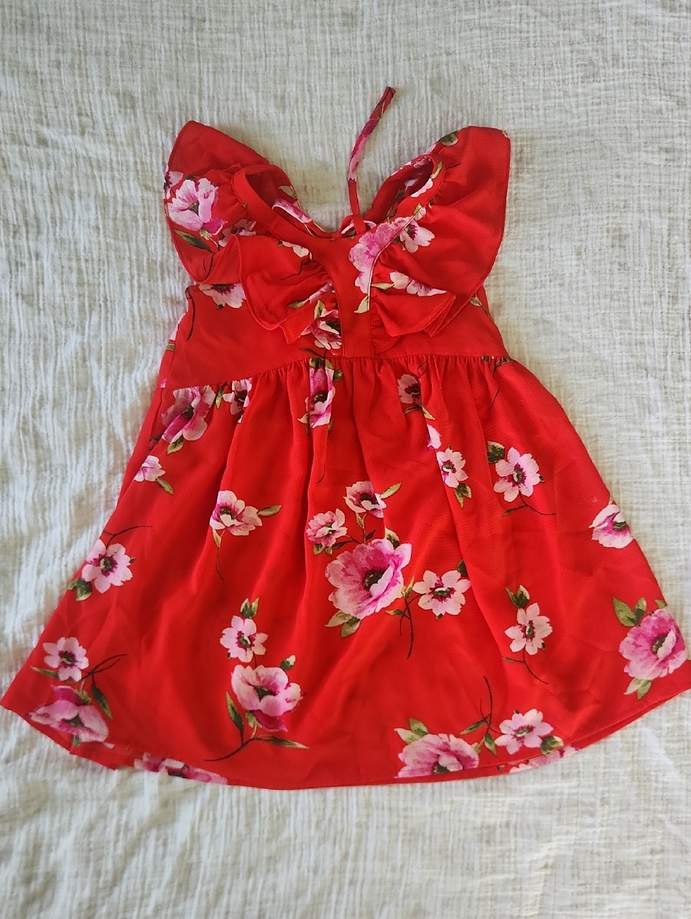 Iris And Ivy Size 4 Red Floral Dress